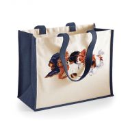 Jute Flying Cavaliers Shopper Bag