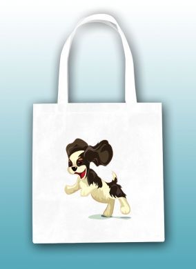 Jumping Play Pup Tote Bag