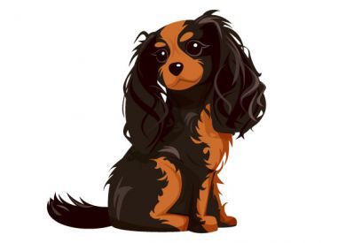 Black/Tan Illustrated Blank Greetings Card