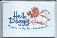 'Hello Doggy' Cavalier Fridge Magnet