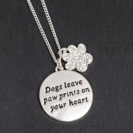  Paw & Dog Tag Necklace