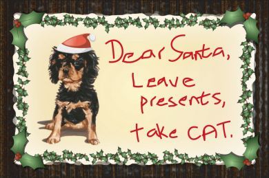 Dear Santa Cavalier Christmas Magnet