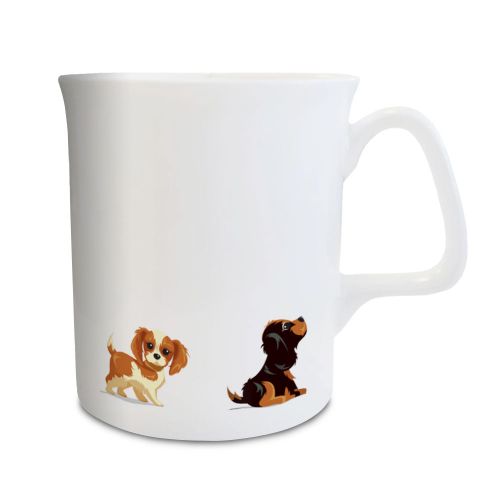 Cavalier Pups Bone China Mug
