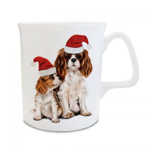 Christmas Cavaliers Bone China Mug