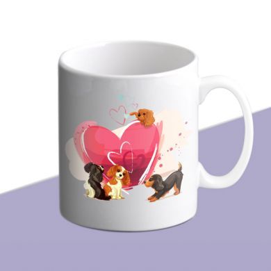 Cavalier Love Hearts Mug - Large