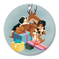Pitter Patter Playful Pups Hanging Ornament