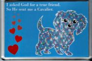 'I asked God...' Cavalier Fridge Magnet