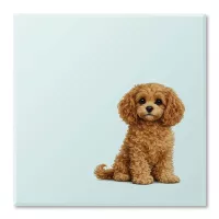 Just Our Cavapoo Glass Coaster