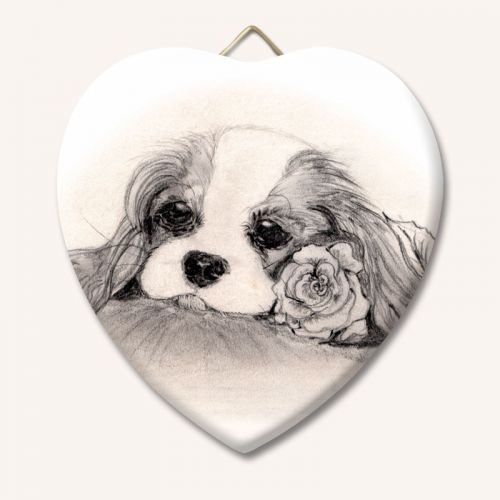 Blenheim Rose Ceramic Heart Keepsake