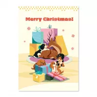 Rudolph's Puppy Playmates Christmas Card