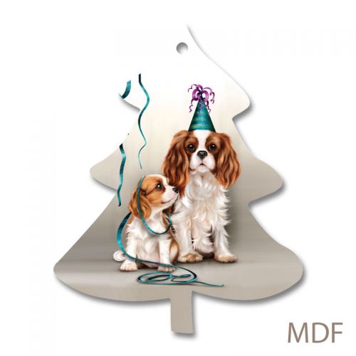 Christmas Tree Decoration Mum & Pup MDF