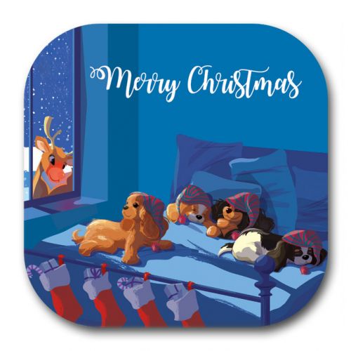 Christmas Eve Sleeping Beauties Coaster