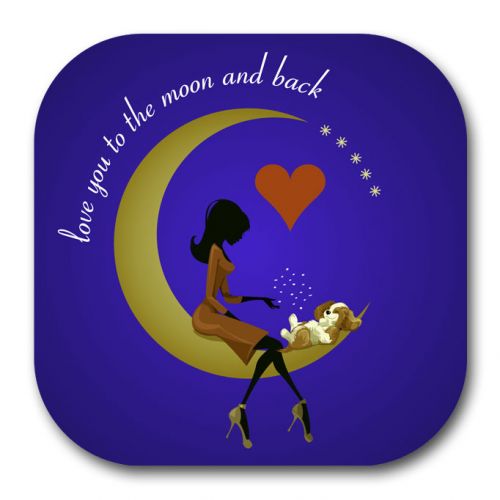Love You to the Moon Coaster