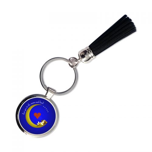Love You to the Moon Key Fob & Tassel