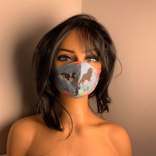 Cavalier Flowers Face Mask