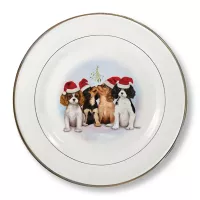Mistletoe Pups Tea Plate