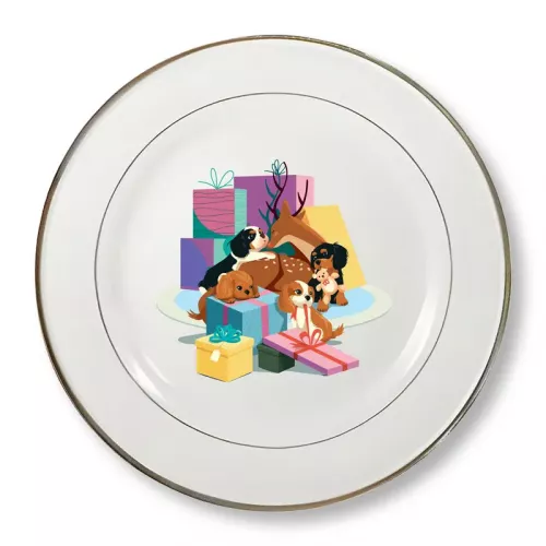Pitter Patter Pups Tea Plate