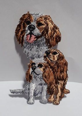 Embroidered Transfer Cavalier Stickers