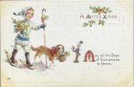 Merry Christmas Vintage Postcard