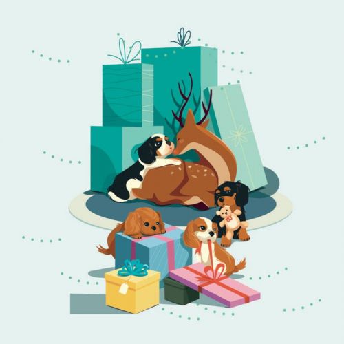 Pitter Patter Playful Pups Wrapping Paper